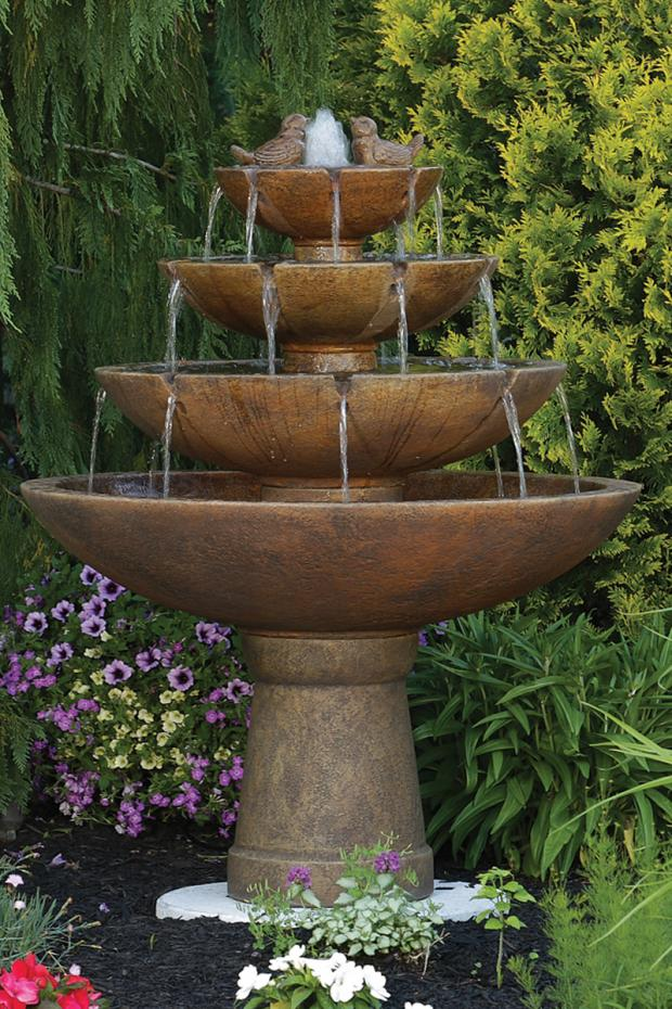 53" Tranquility Spill Fountain with Birds