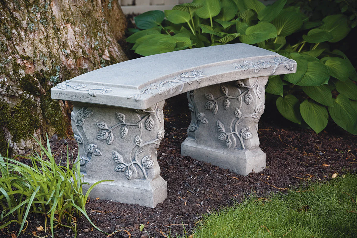 39" Small Curved Vine Bench