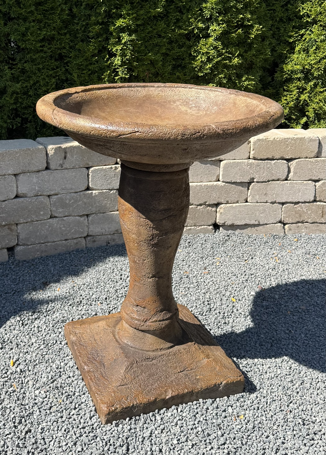 31" Europa Plinth Birdbath