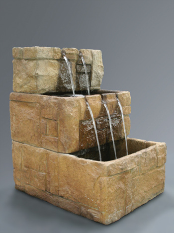 Fiore Stone Courtyard Cascade Wall Fountain