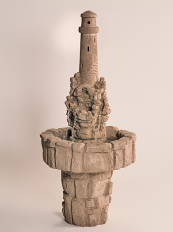 Fiore Stone Lighthouse on Cliff Fountain