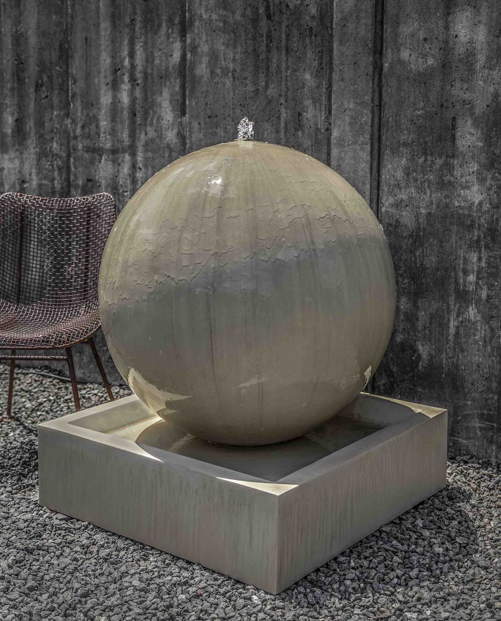 Large Sphere GFRC Garden Fountain - Thumbnail 3