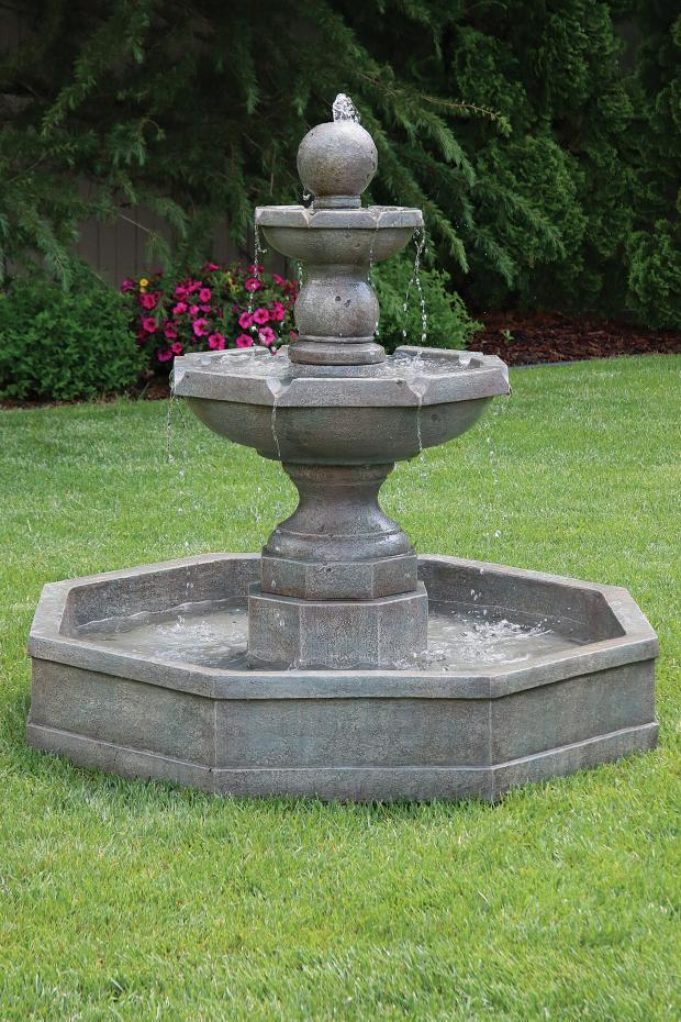 44" Opal Fountain on Octagonal Pool