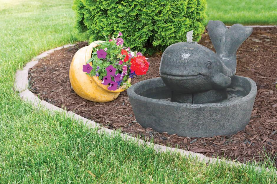 19" Happy Days Whale Fountain