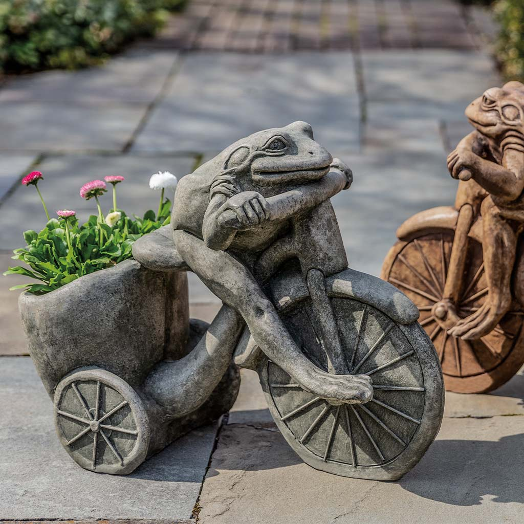 17" Tricycle Frog Planter