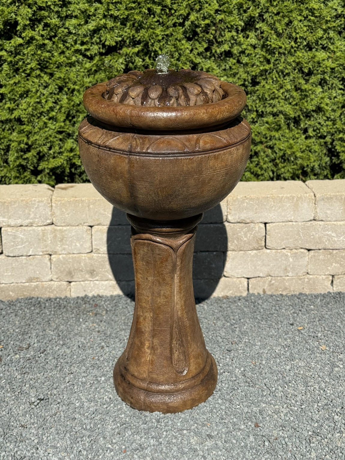 34" Tall Sunflower Bubbler Fountain
