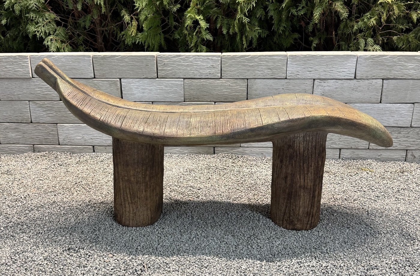 57" Giant Leaf Bench