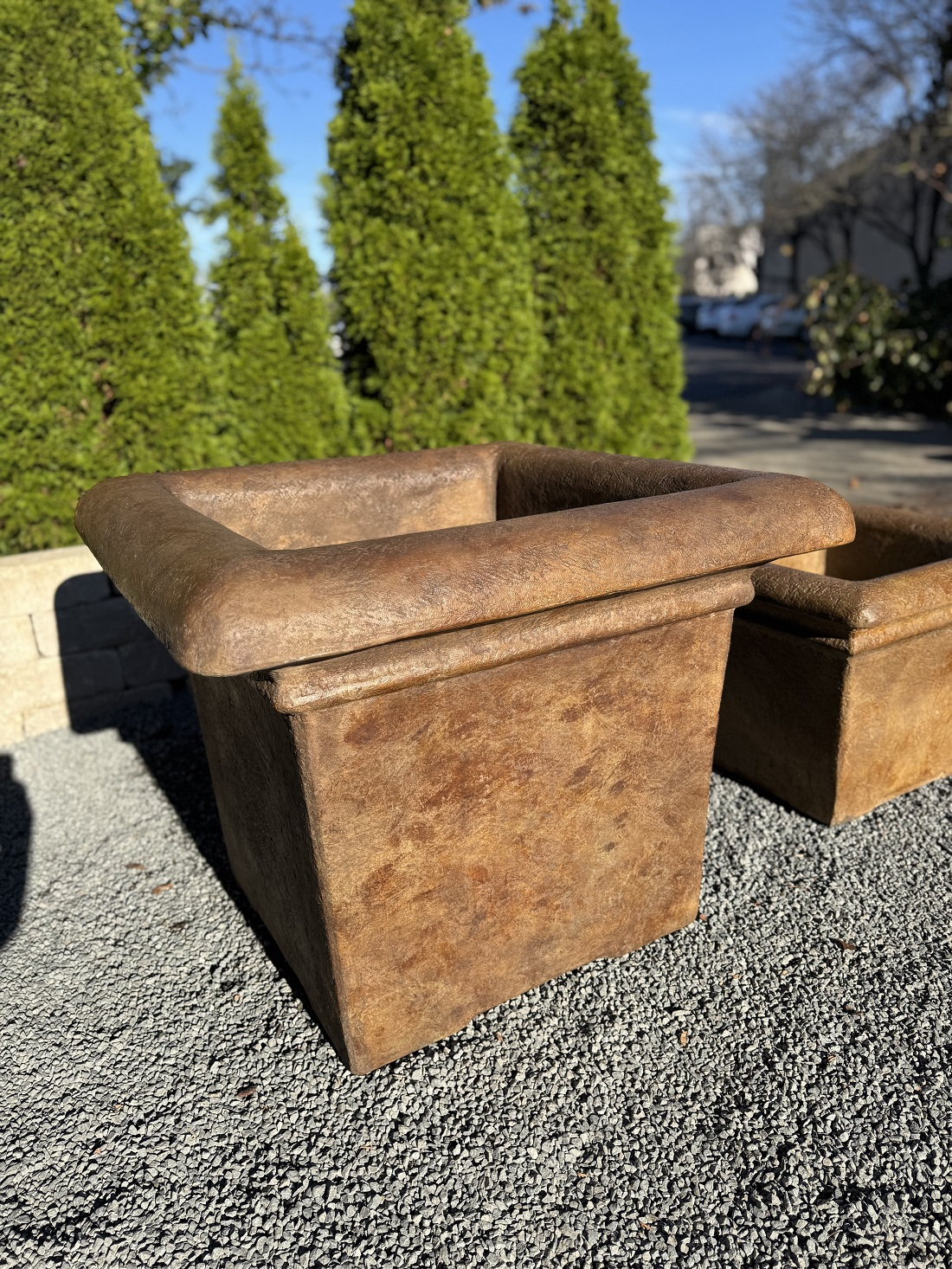 25" Large Antiqued Planter