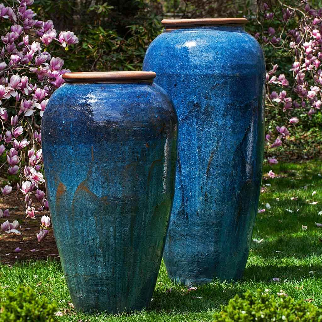 52" Sora Jar, Short - Rustic Blue