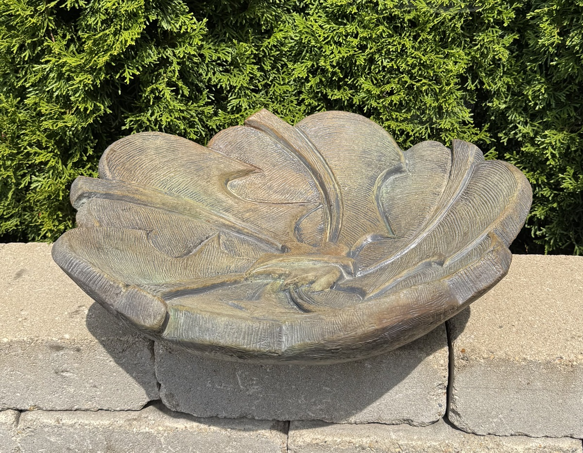 23" Maple Leaf Birdbath