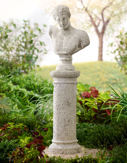 41" Tall Round Antique Pedestal