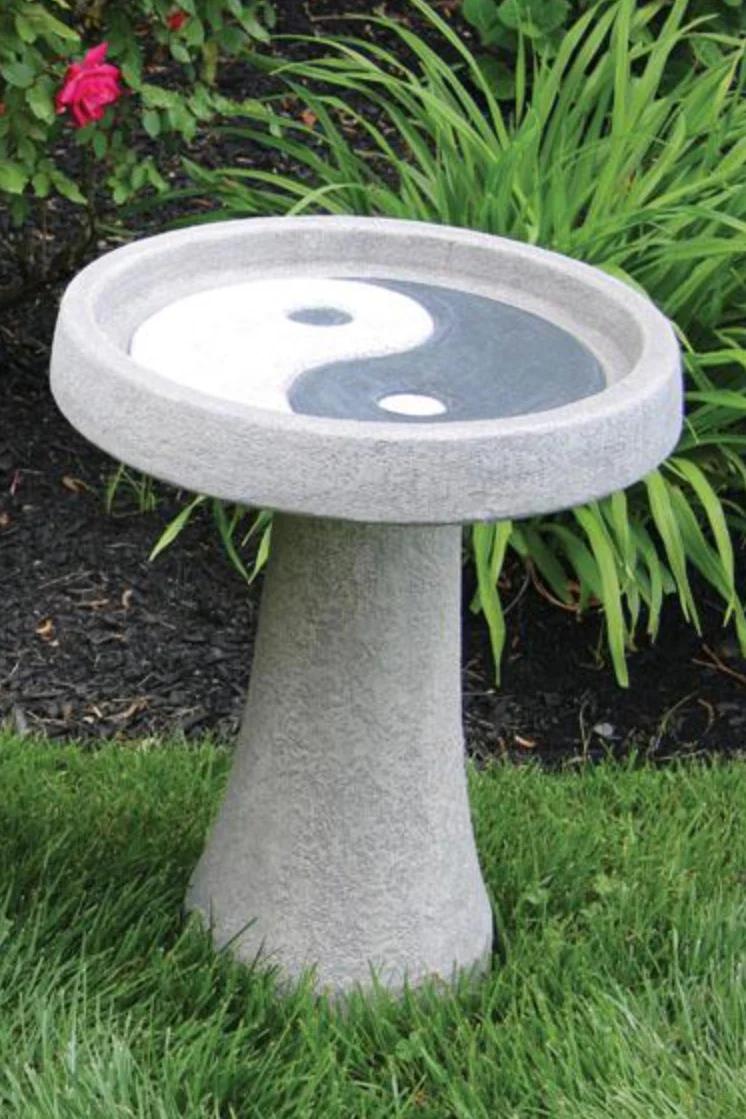 Massarelli's Yin Yang Bird Bath