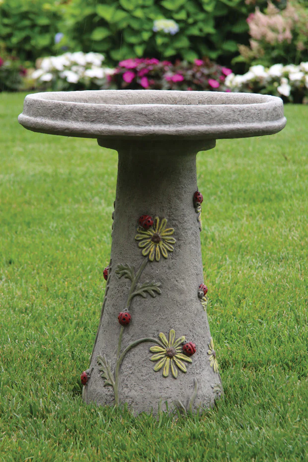 23" Ladybug Bird Bath