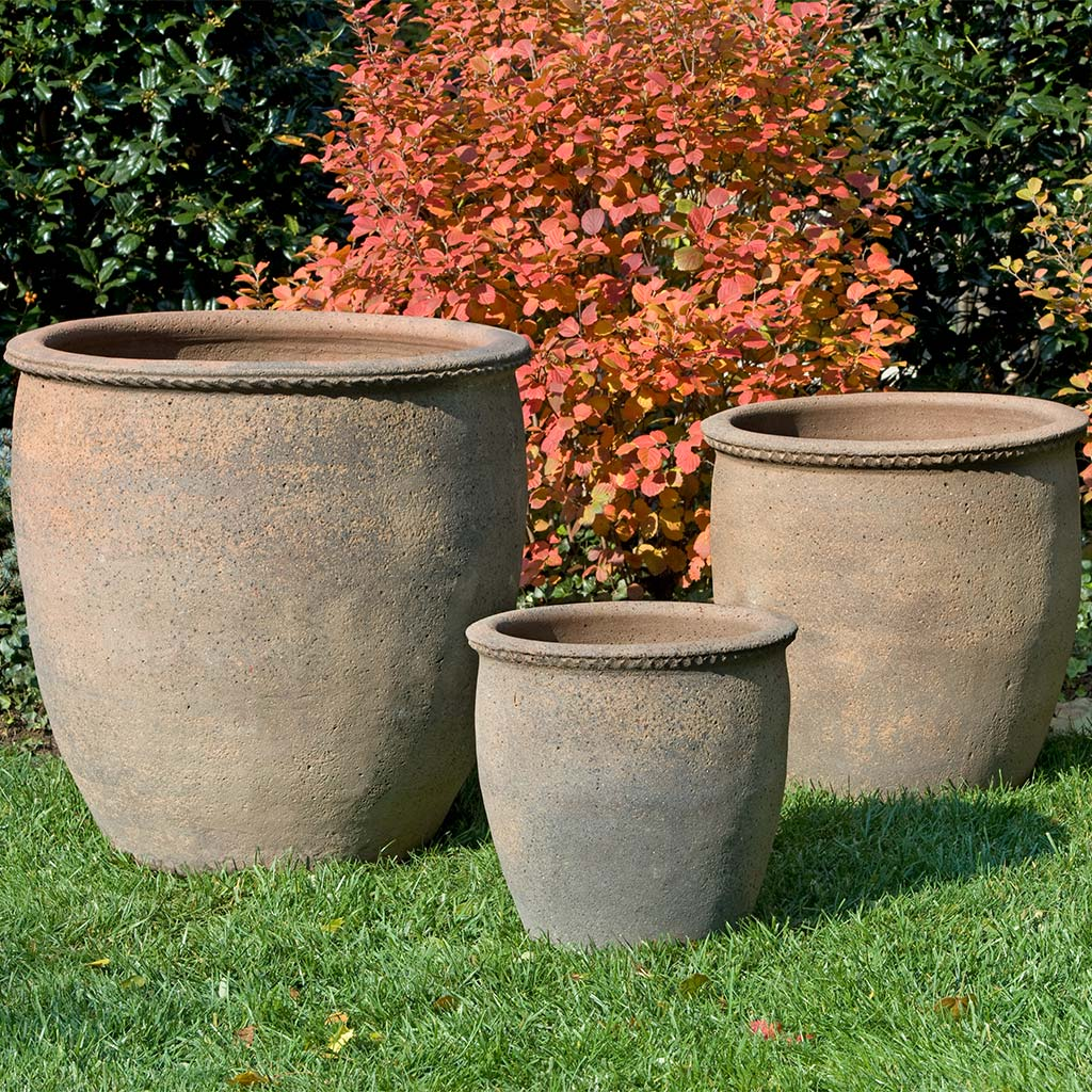 Egg Pot S/3 - Sandblasted