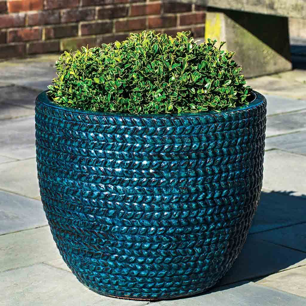 Sisal Weave Planter S/3 - Indigo Rain