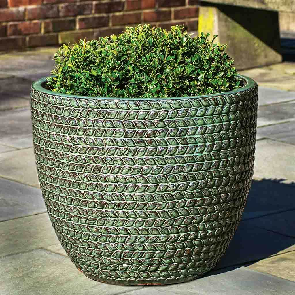 Sisal Weave Planter S/3 - Seafoam Green
