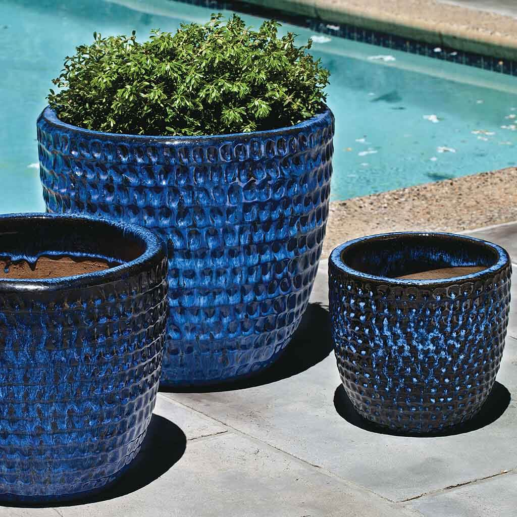 Dimple Planter S/3 - Riviera Blue