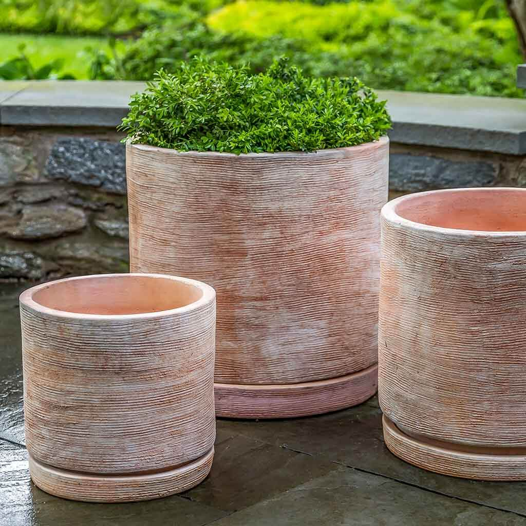 Sgraffito Planter S/3 - Terra Cotta