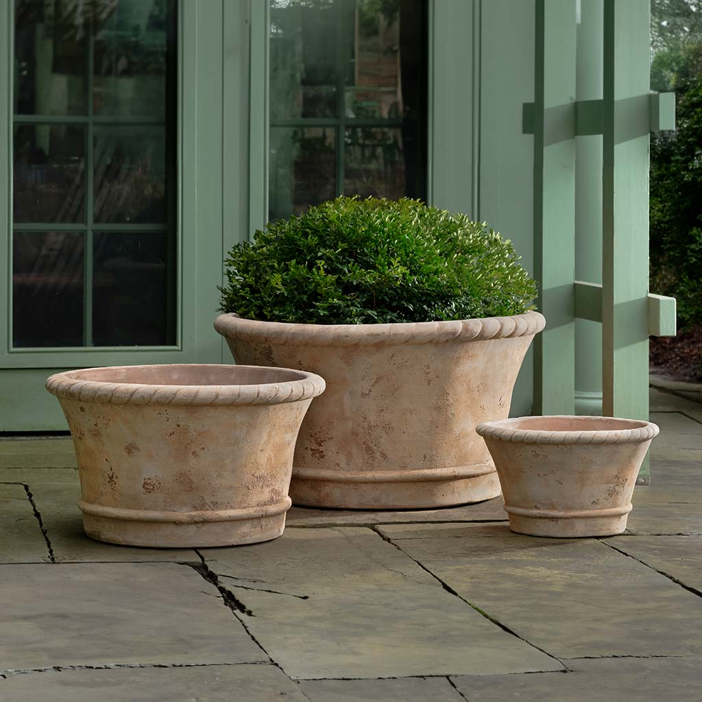 Corda Planter, Large S/3 - Antico Terra Cotta