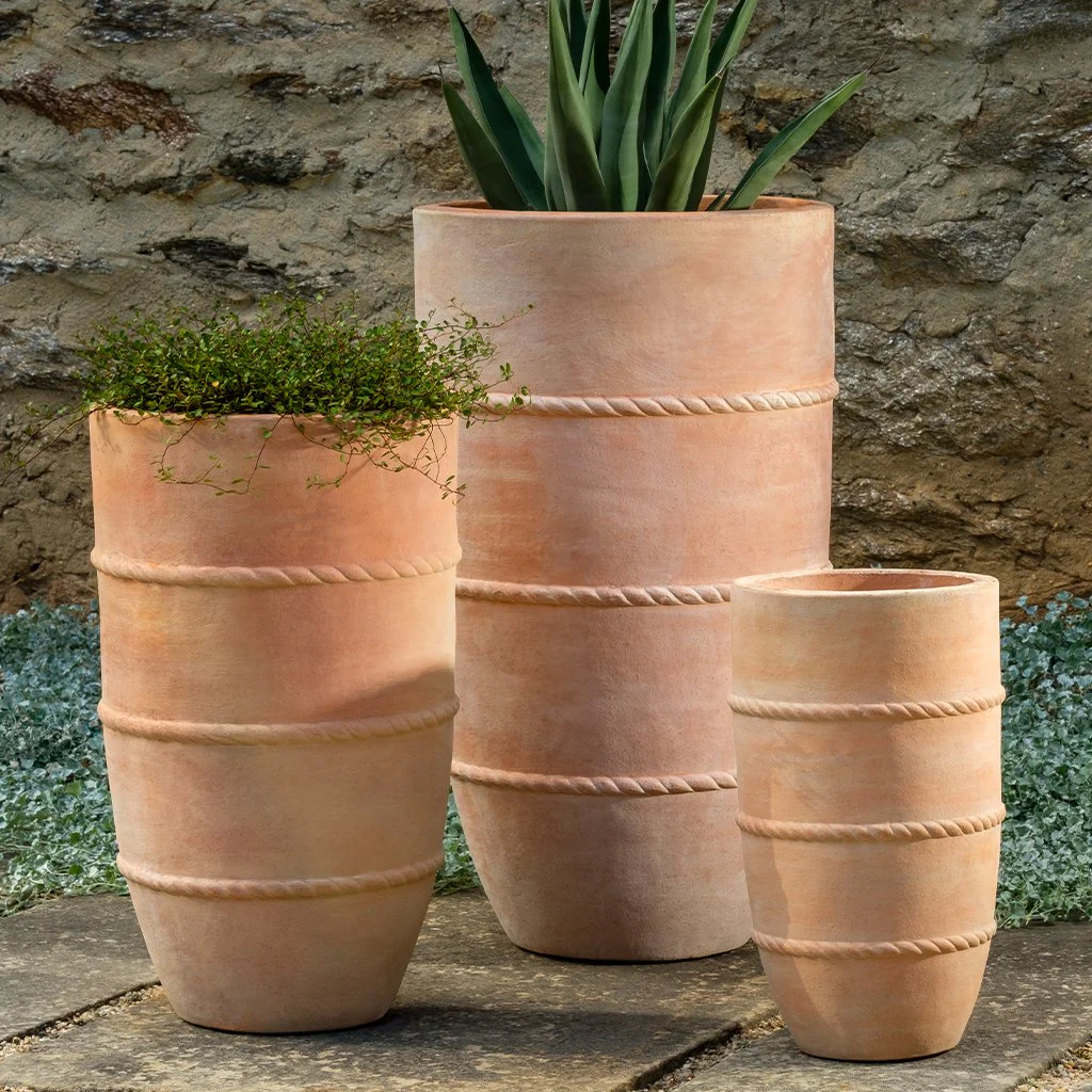 Santorini Urn, Tall S/3 - Terra Cotta