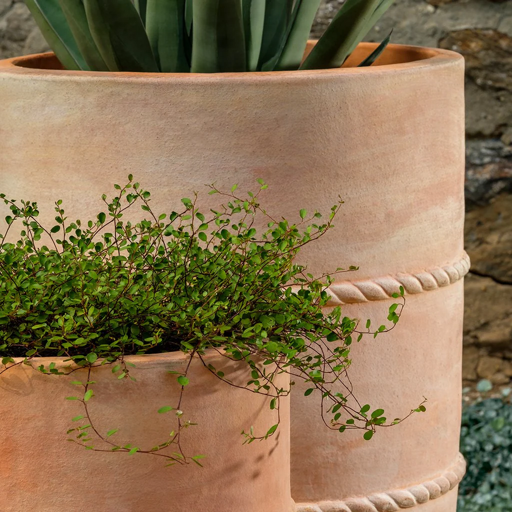 Santorini Urn, Tall S/3 - Terra Cotta
