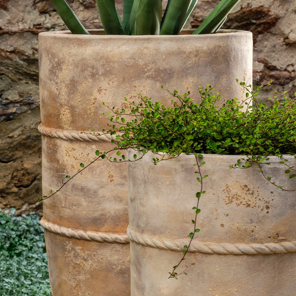 Santorini Urn, Tall S/3 - Antico Terra Cotta