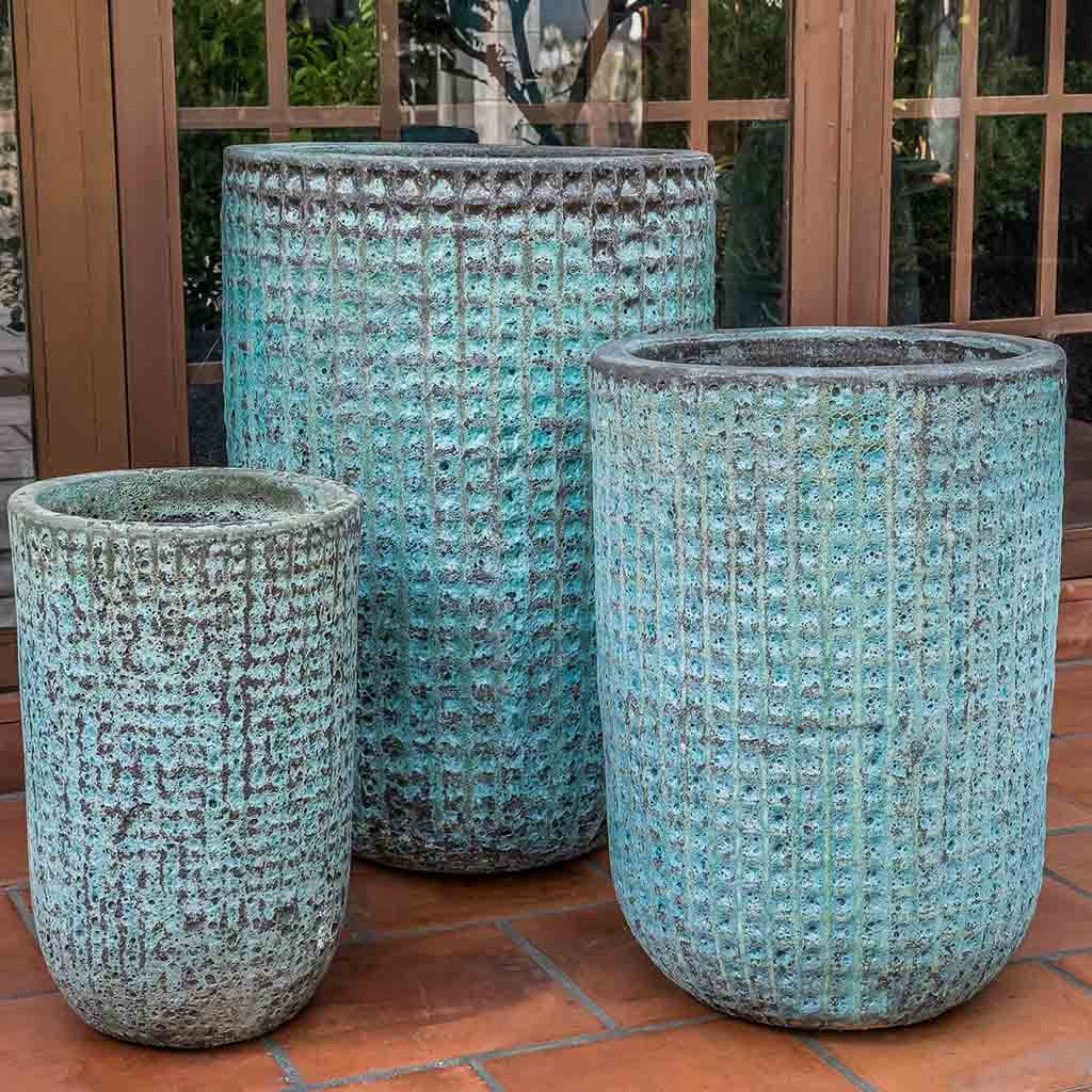 Escada Planter, Tall S/3 - Verdigris