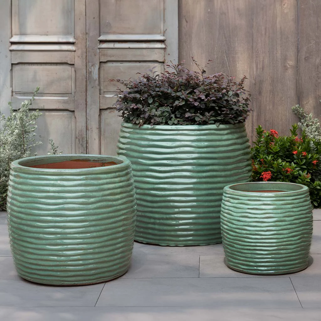 Montauk Planter, Tall S/3 - Sea Green