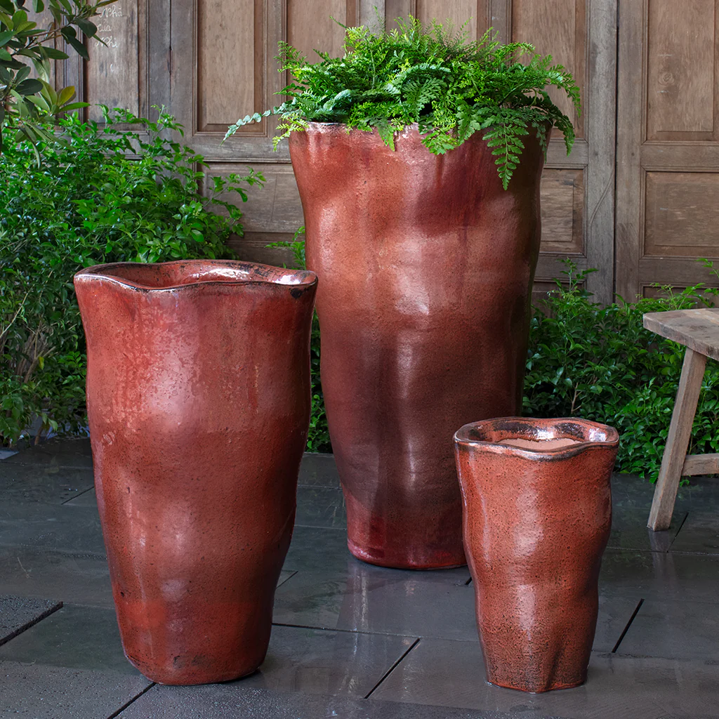 Foxglove Planter, Tall S/3 - Brunello