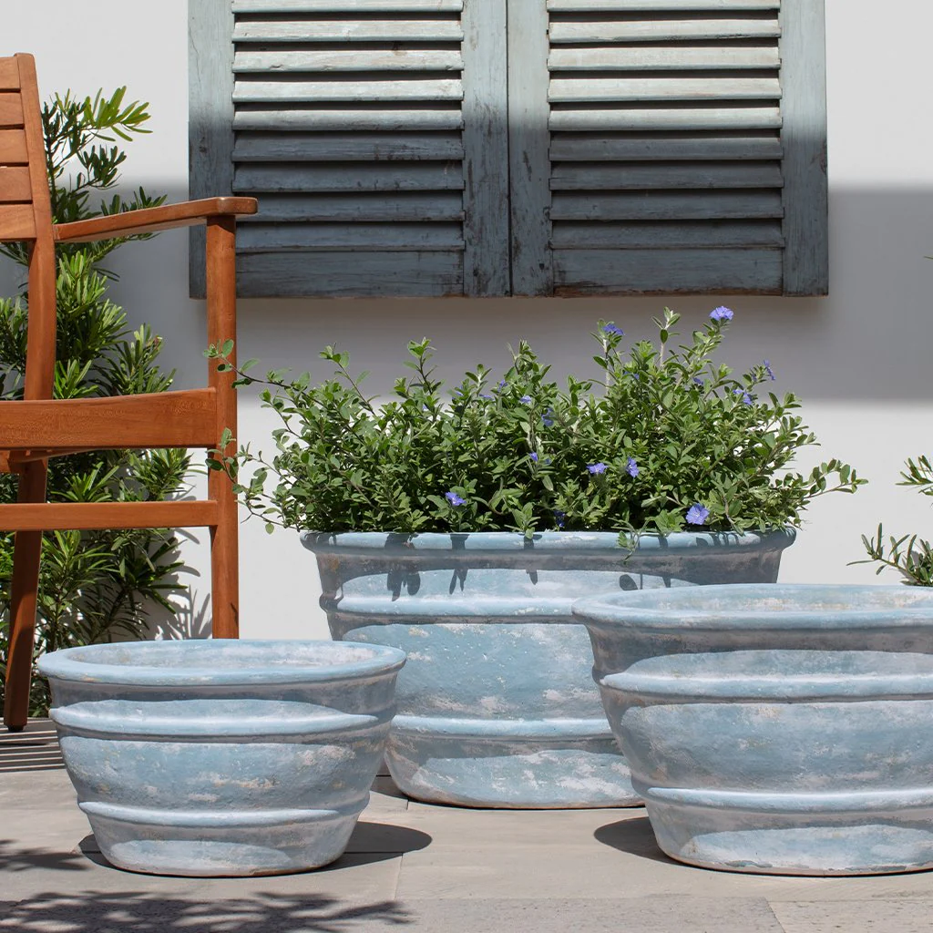 Mera Planter S/3 - Murano Celeste