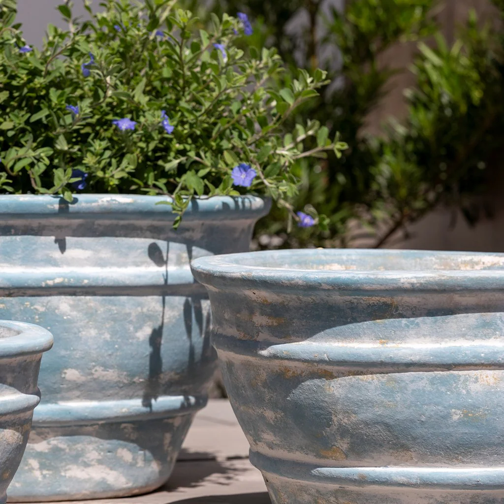 Mera Planter S/3 - Murano Celeste