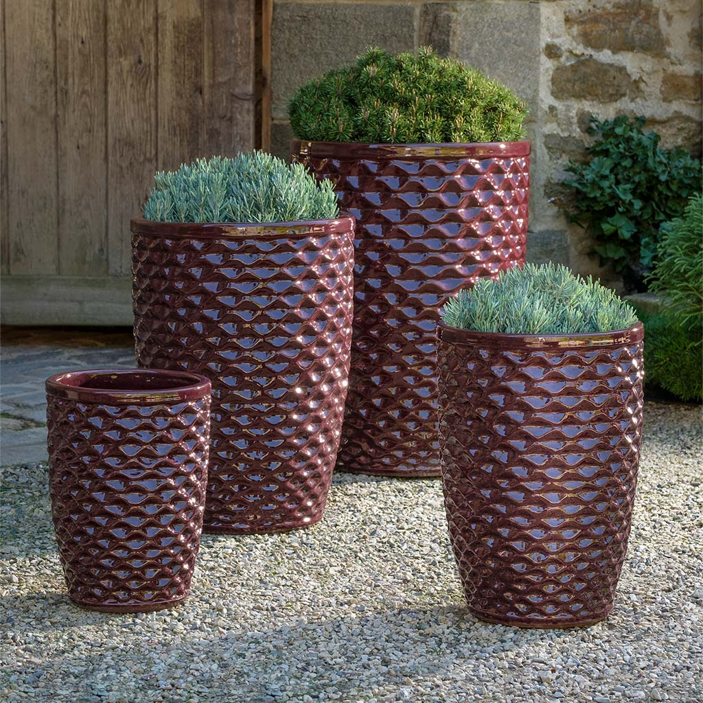 Honeycomb Planter, Tall S/4 - Plum