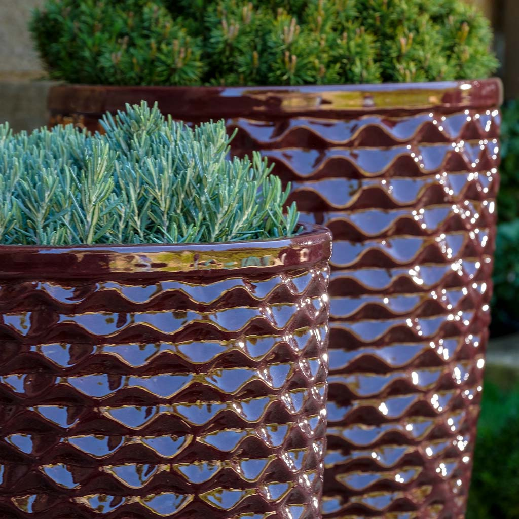 Honeycomb Planter, Tall S/4 - Plum