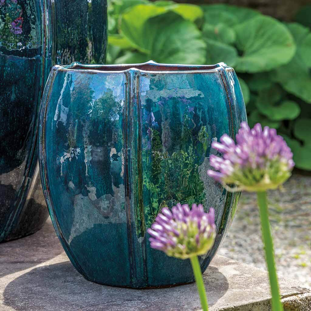 Rib Vault Planter S/3 - Indigo Rain