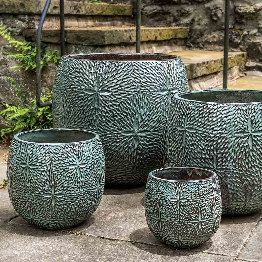 Sand Dollar Planter S/4 - Seafoam Green
