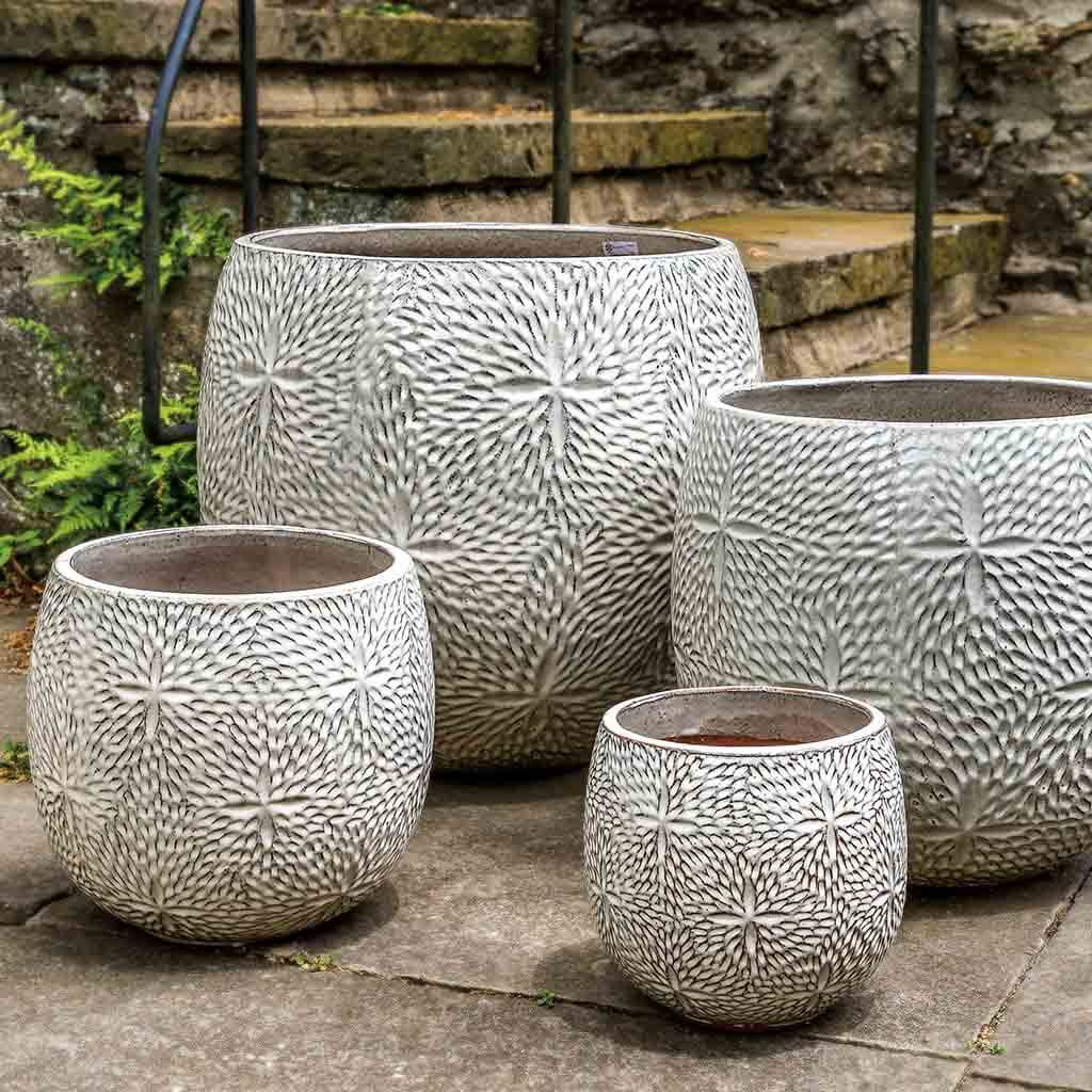 Sand Dollar Planter S/4 - Cream