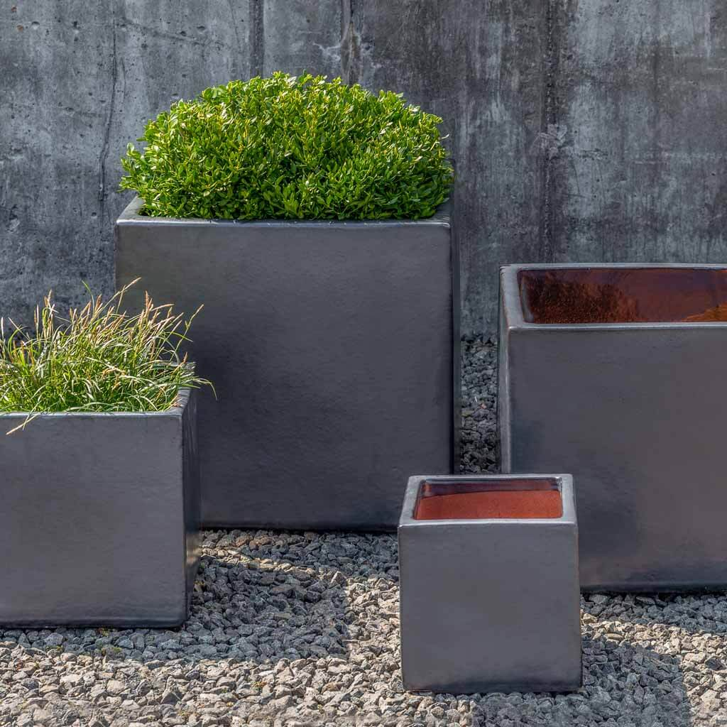 Hancock Planter S/4 - Metal Grey