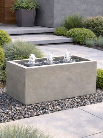 31" Modern Rectangular Bubbler, Medium
