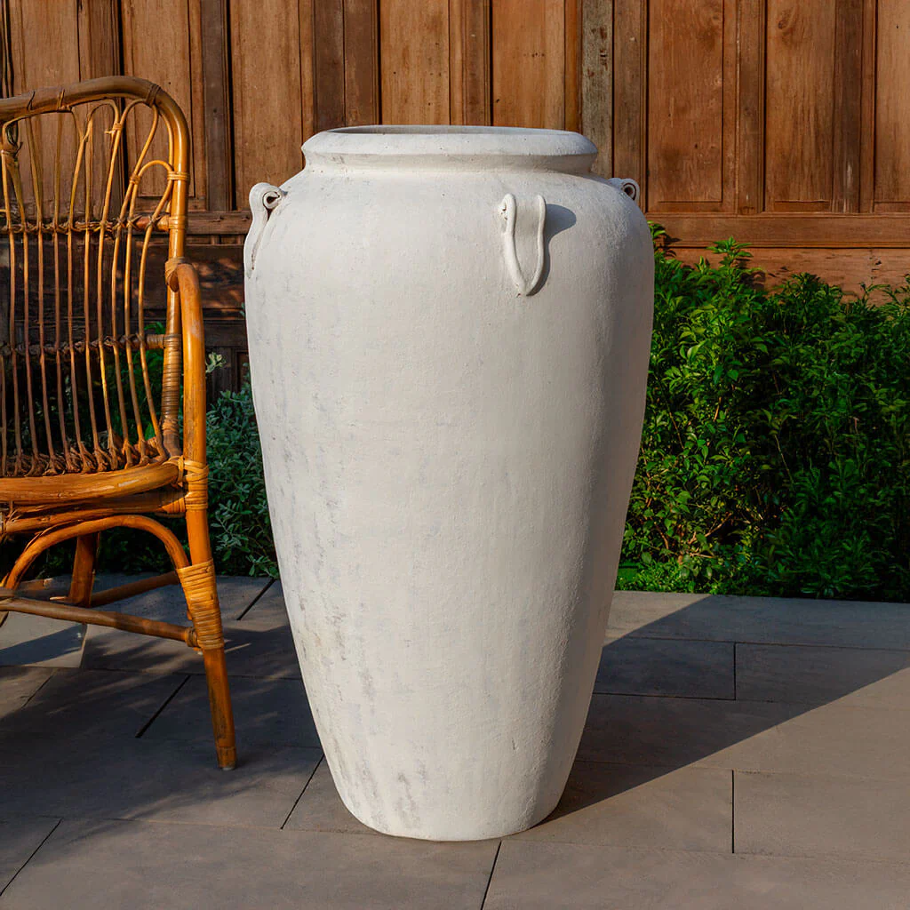 37" Paestum Jar, Whitewash