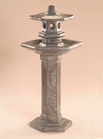43" Garden Lantern Birdbath