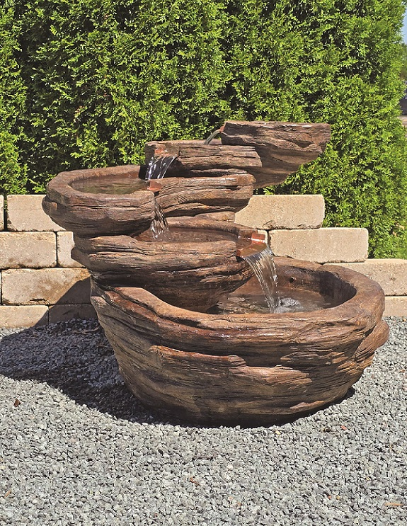 23" Curving Slate Fountain