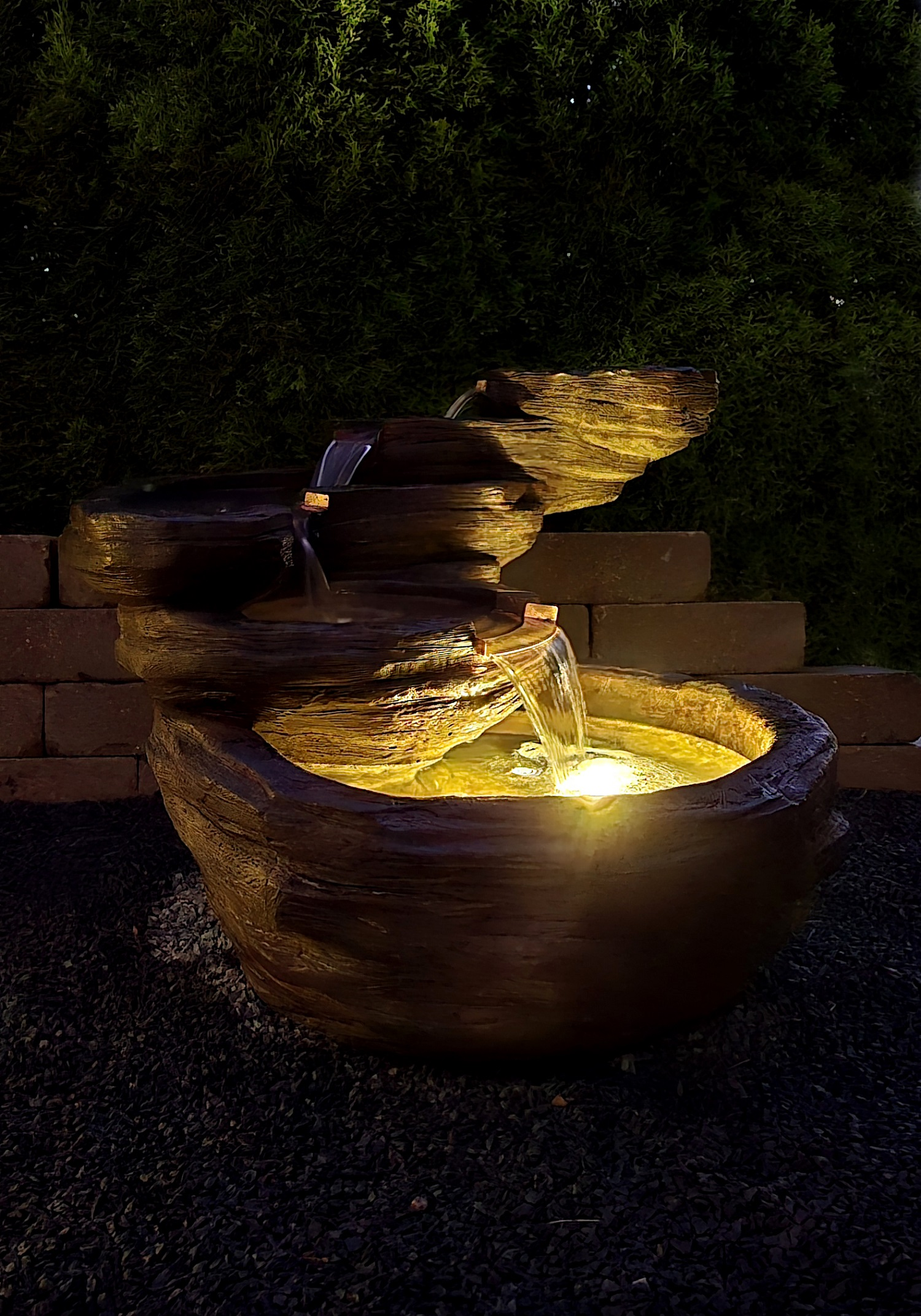 23" Curving Slate Fountain