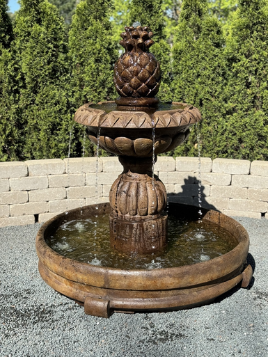 Fonderia Bongiovanni Siviglia 303C Wall Mounted Fountain With Brass Tap – Italian Cast Aluminum Outdoor Fountain