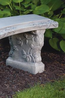 Buy Small Curved Vine Bench Concrete Benches Four Seasons