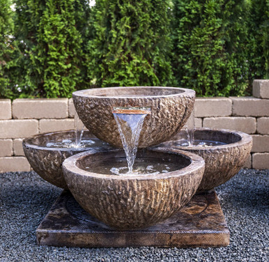 Fontaine 3個セット GFRC Fountains | Triple Falls Fountain Kit | Blue Thumb