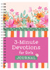 3-Minute Devotions for Girls Journal (Spiral Bound) front cover image