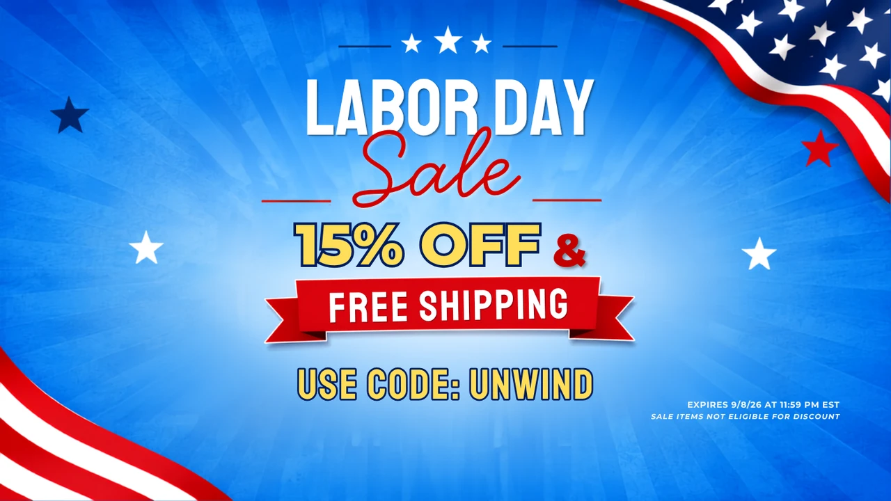 Happy Labor Day! Use code UNWIND for 15% off and free shipping.