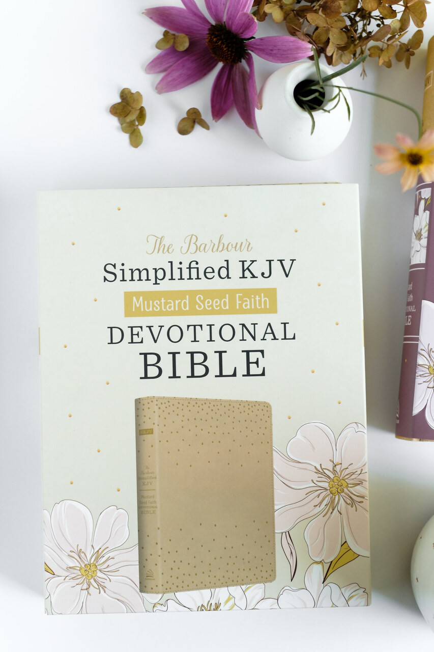 Mustard Seed Faith Devotional Bible--Barbour SKJV [Beige Polka Dots]