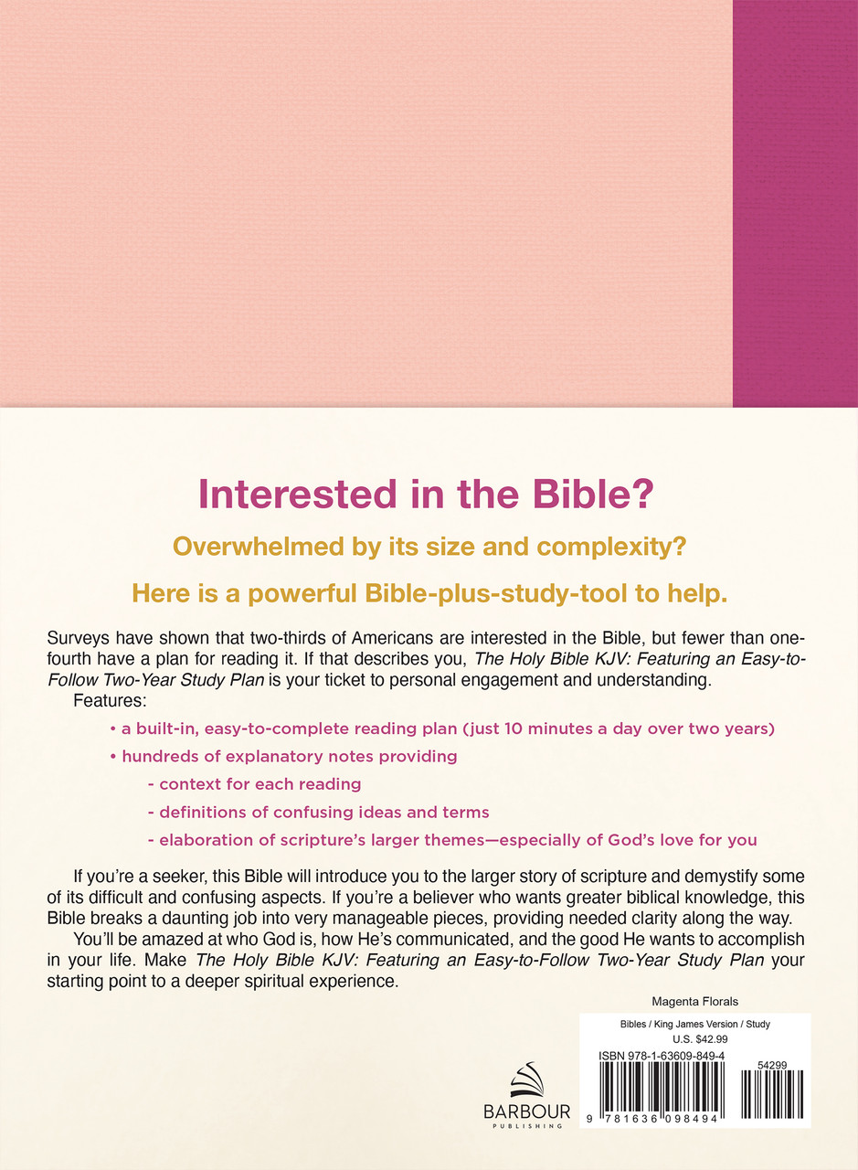 The Holy Bible KJV: Featuring an Easy-to-Follow Two-Year Study Plan ...