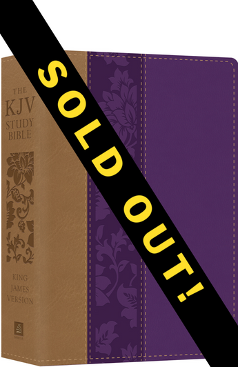 The KJV Study Bible - Large Print [Violet Floret] - SLIGHTLY IMPERFECT